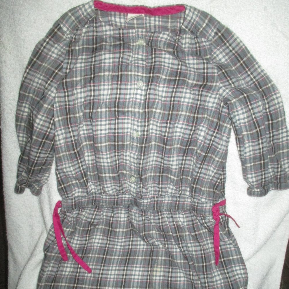 Crewcuts J Crews Size 7 Plaid 3/4 Sleeve Dress